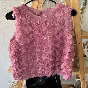 Commense Romantic Multi Floral Blouse, Pink, Size L, new without tags.